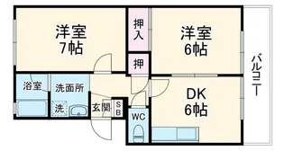 ピアレス千本【2階】の間取り