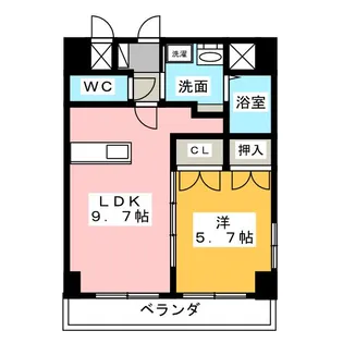 ロイヤルタワーII【6階】の間取り