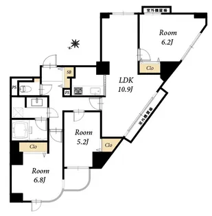 アドリーム文京動坂【11階】の間取り