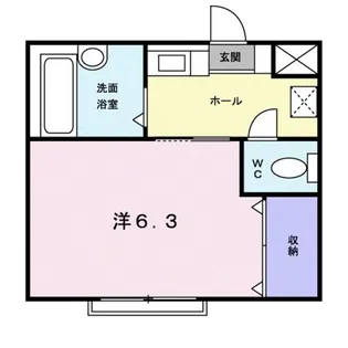 1Kの間取り画像