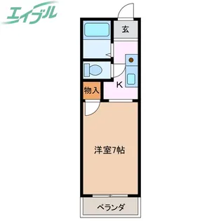 リバーパークA【1階】の間取り