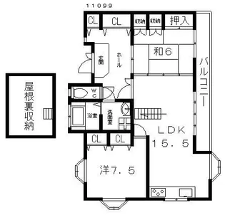 御舟ハイツ【3階】の間取り
