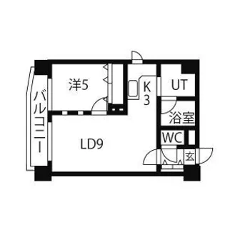 レーヴフロレゾン【5階】の間取り