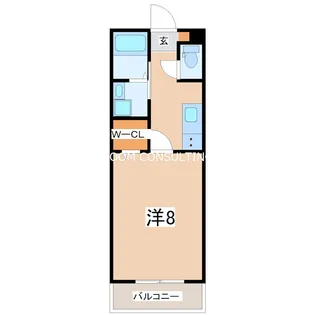 1Kの間取り画像