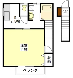 フレンズ【2階】の間取り
