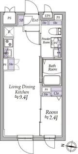アトリオフラッツ高円寺ノース【1階】の間取り