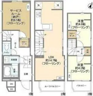 東京都北区東十条5【一戸建】の間取り