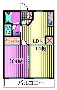 ジュネスオシダ【2階】の間取り