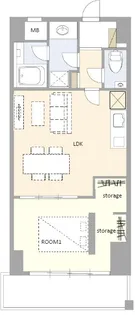 東京都渋谷区恵比寿1【マンション】の間取り