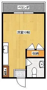 プチフラット繁多川【2階】の間取り