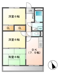 ラフィネドミール【3階】の間取り