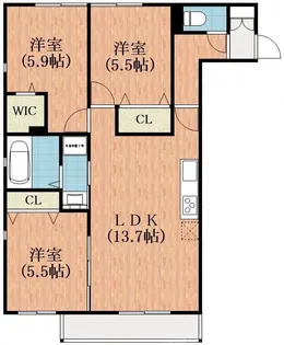 大阪府大阪市阿倍野区北畠1【マンション】の間取り