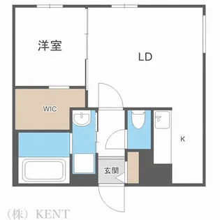 1LDKの間取り画像