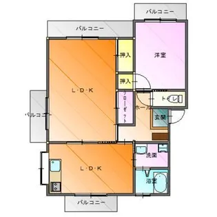 コーポラスJUN【2階】の間取り