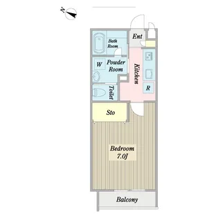 1Kの間取り画像