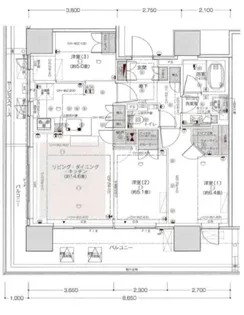 ウェリスタワー愛宕虎ノ門【19階】の間取り