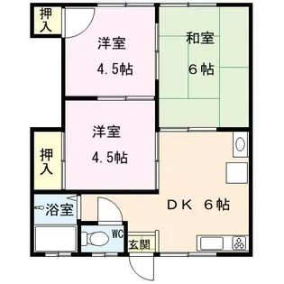 ハイツ城山【1階】の間取り