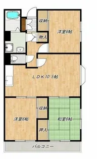 プルミエール・パレ【1階】の間取り