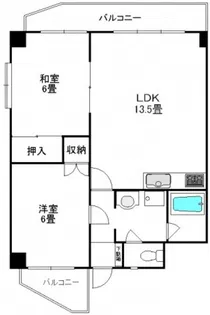 二勝BLDG8【4階】の間取り