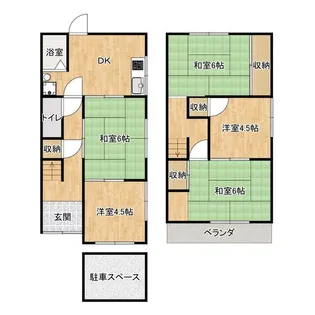 大阪府柏原市国分市場2【一戸建】の間取り