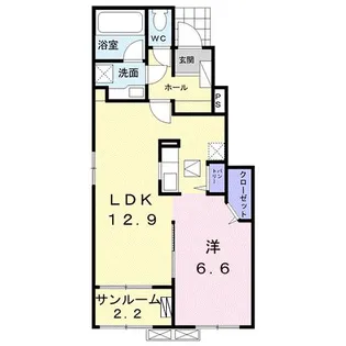ラパン町村 I【1階】の間取り