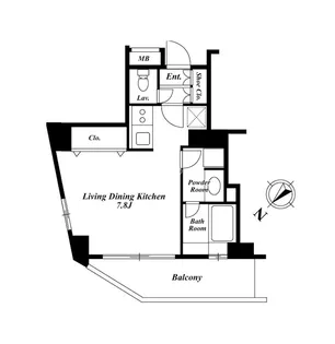 セントラルクリブ六本木III【4階】の間取り