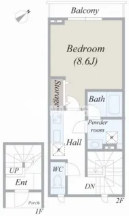 メルベーユ中目黒【2階】の間取り