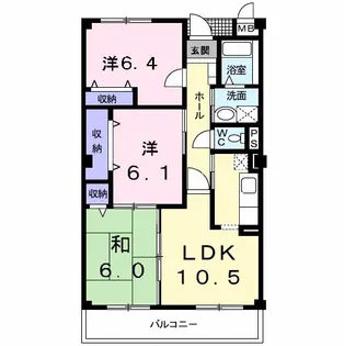 プラッツキーファー【1階】の間取り