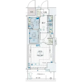 エステムプラザ神戸大開通ルミナス【8階】の間取り