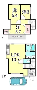 兵庫県神戸市垂水区仲田2【一戸建】の間取り