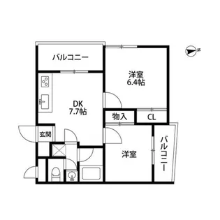 神奈川県横浜市中区本牧元町【マンション】の間取り