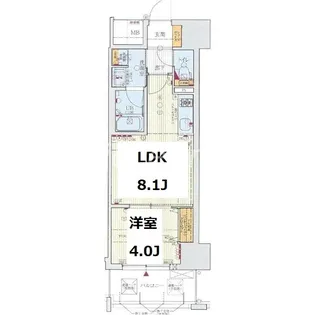 レオンコンフォート大手通【7階】の間取り
