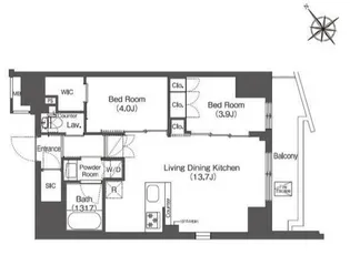 コンフォリア東大井I【12階】の間取り