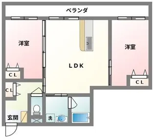 グランディール【2階】の間取り