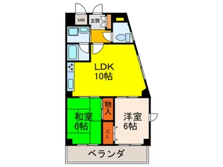 クリアコート谷垣【4階】の間取り