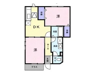 エステートヒルズ【1階】の間取り