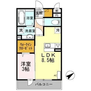 メルベーユ【2階】の間取り