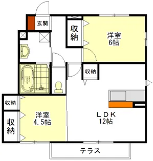 アクエリアス【1階】の間取り