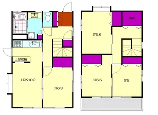 神奈川県愛甲郡愛川町中津【一戸建】の間取り