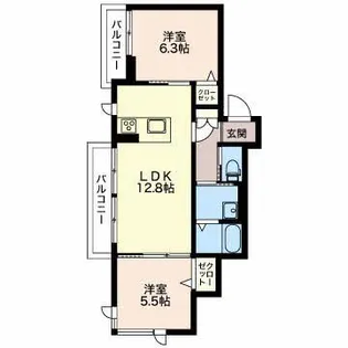 新潟県新潟市中央区女池3【マンション】の間取り