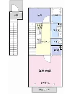 愛知県大府市横根町狐山【アパート】の間取り