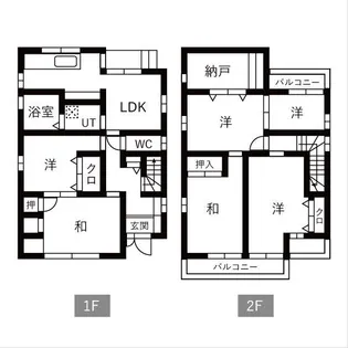 愛知県北名古屋市鹿田院田前【一戸建】の間取り