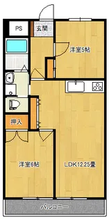 グランディール藤清 弐番館【1階】の間取り