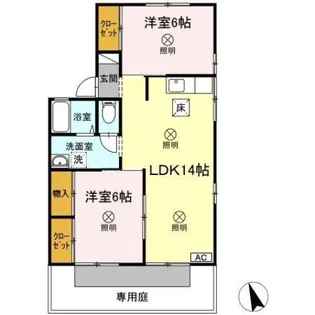 セジュール大田 A棟【1階】の間取り