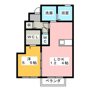 グレイスアベニュー一身田A【1階】の間取り
