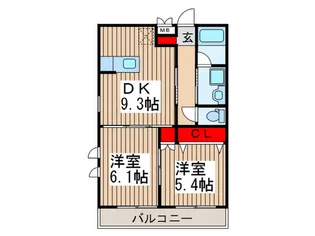 プラシ-ドII【2階】の間取り