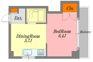 広島県広島市中区西平塚町【マンション】の間取り
