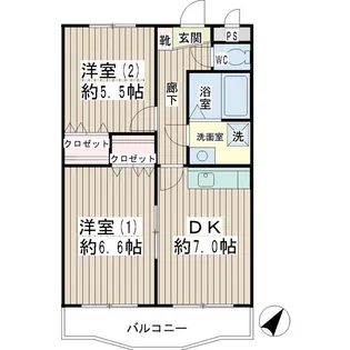 クレール平安【3階】の間取り