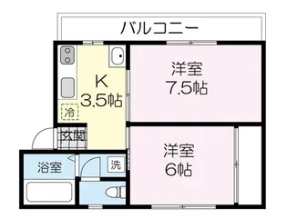 広岡ハイツ【3階】の間取り