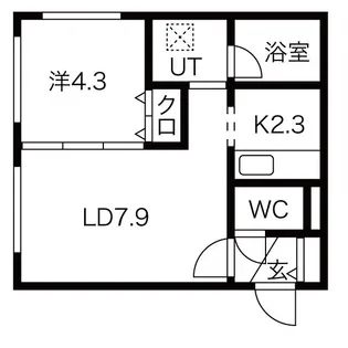 ベルコート南郷【2階】の間取り